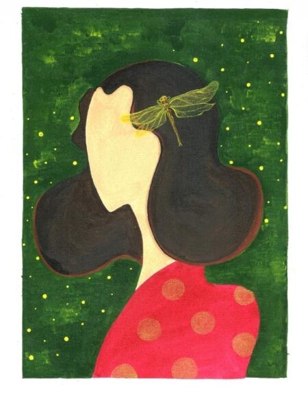 Dragonfly Reveriev- hand painted canvas art